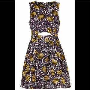 Topshop Pineapple Dress Size Small